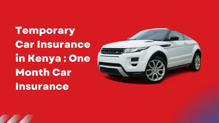 Temporary Car Insurance in Kenya : One Month Car Insurance